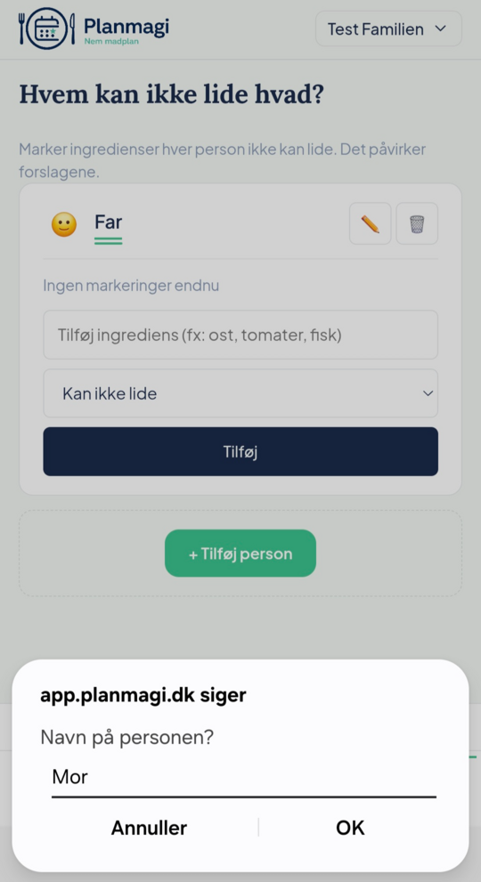 Tilføj person-knappen