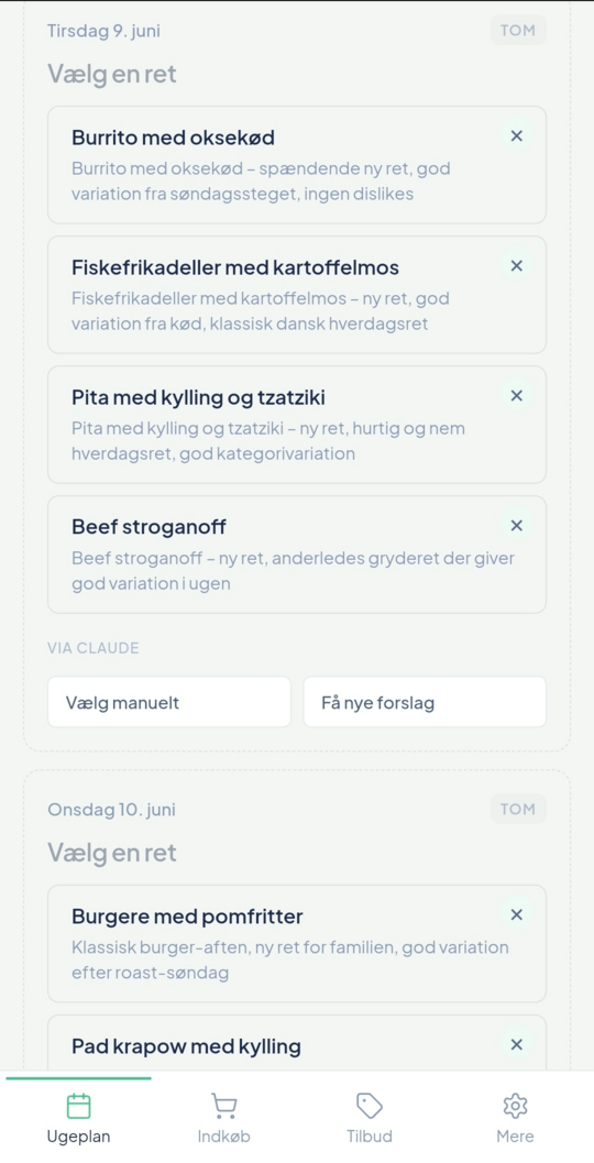 Forslag med begrundelser